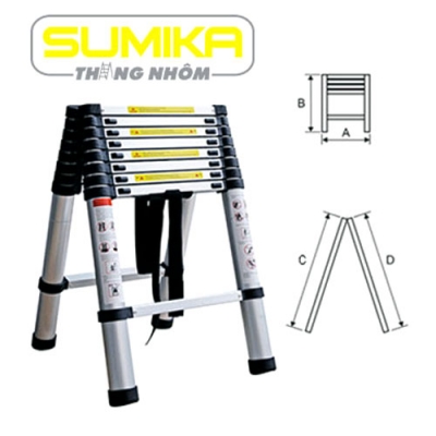 Sử dụng thang nhôm rút chữ A 2.0m Sumika SK-200T