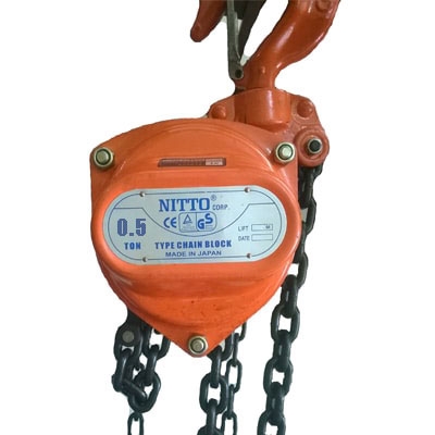 Pa lăng xích kéo tay Nitto 05VP5 (0,5 tấn 3 mét) đạt tiêu chẩn an toàn quốc tế